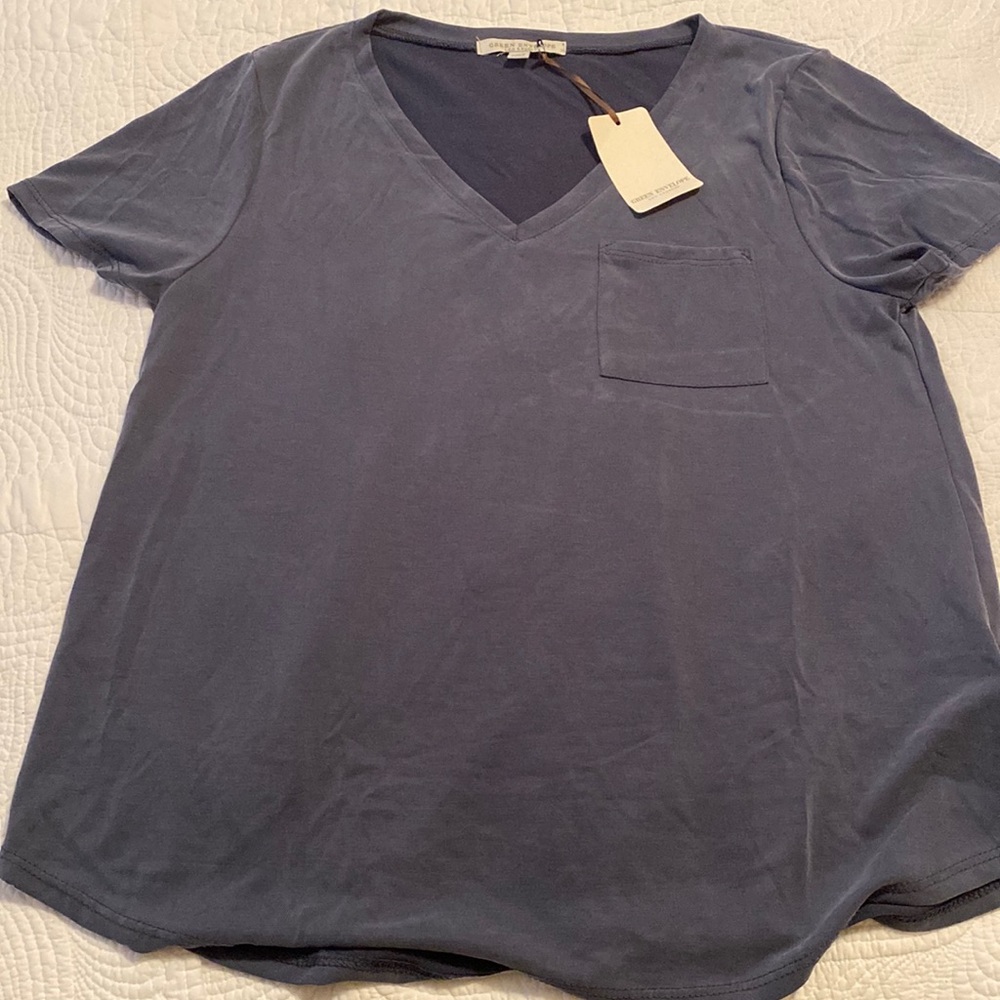 Soft gray silky tee S